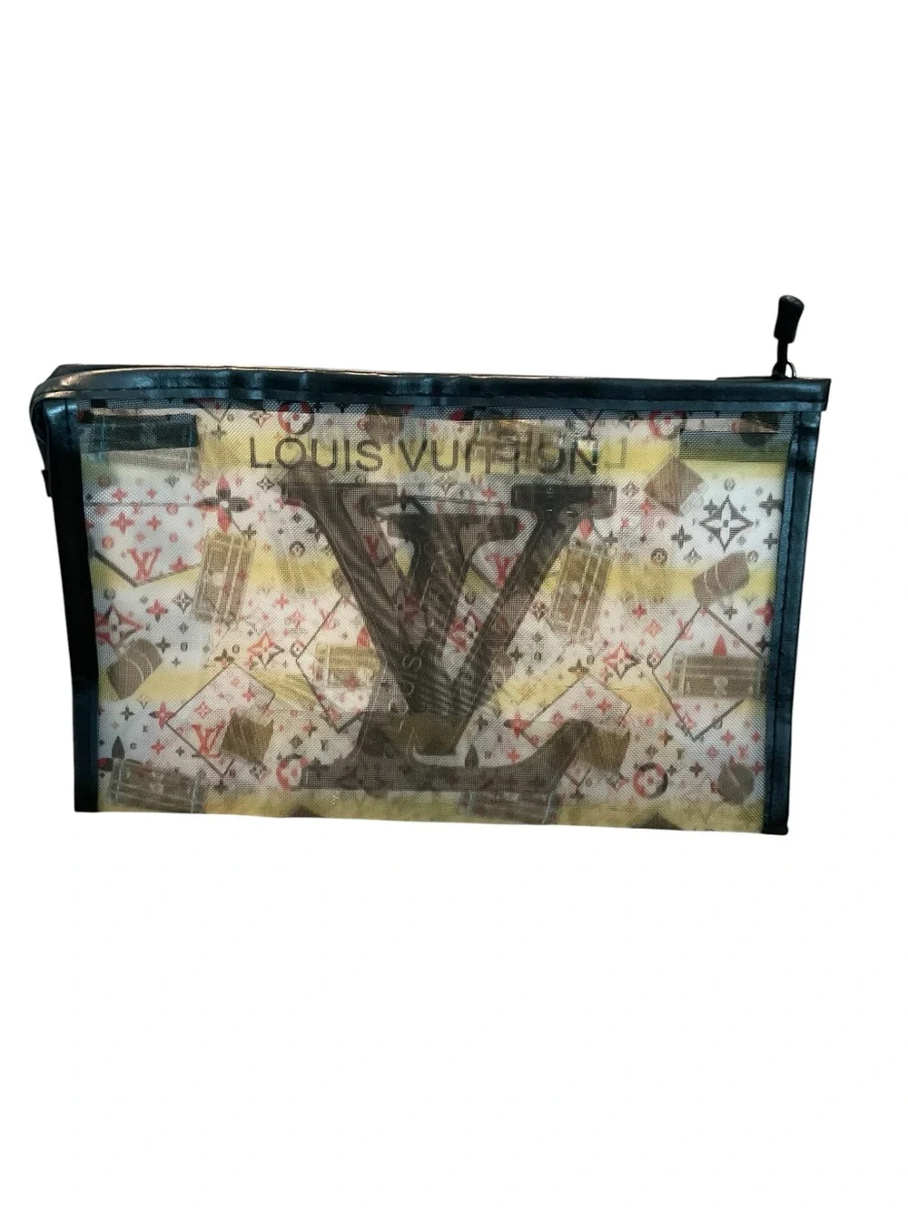 NWOT Source Unknown Multicolor Mesh Cosmetic Bag